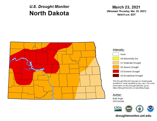ND 2021 drought map